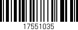 Código de barras (EAN, GTIN, SKU, ISBN): '17551035'