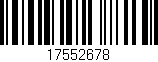 Código de barras (EAN, GTIN, SKU, ISBN): '17552678'