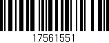 Código de barras (EAN, GTIN, SKU, ISBN): '17561551'