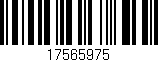 Código de barras (EAN, GTIN, SKU, ISBN): '17565975'