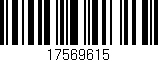 Código de barras (EAN, GTIN, SKU, ISBN): '17569615'