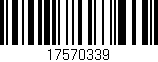Código de barras (EAN, GTIN, SKU, ISBN): '17570339'