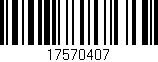 Código de barras (EAN, GTIN, SKU, ISBN): '17570407'