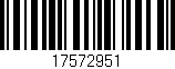 Código de barras (EAN, GTIN, SKU, ISBN): '17572951'