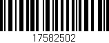 Código de barras (EAN, GTIN, SKU, ISBN): '17582502'
