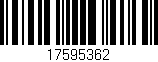 Código de barras (EAN, GTIN, SKU, ISBN): '17595362'