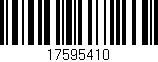 Código de barras (EAN, GTIN, SKU, ISBN): '17595410'