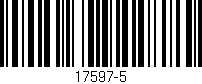Código de barras (EAN, GTIN, SKU, ISBN): '17597-5'