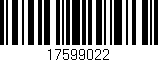 Código de barras (EAN, GTIN, SKU, ISBN): '17599022'