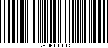 Código de barras (EAN, GTIN, SKU, ISBN): '1759968-001-16'
