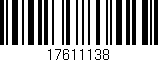 Código de barras (EAN, GTIN, SKU, ISBN): '17611138'