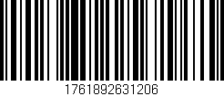 Código de barras (EAN, GTIN, SKU, ISBN): '1761892631206'
