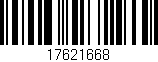 Código de barras (EAN, GTIN, SKU, ISBN): '17621668'
