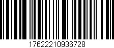 Código de barras (EAN, GTIN, SKU, ISBN): '17622210936728'