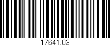 Código de barras (EAN, GTIN, SKU, ISBN): '17641.03'