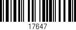 Código de barras (EAN, GTIN, SKU, ISBN): '17647'