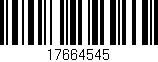 Código de barras (EAN, GTIN, SKU, ISBN): '17664545'