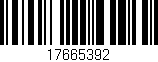 Código de barras (EAN, GTIN, SKU, ISBN): '17665392'