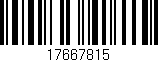 Código de barras (EAN, GTIN, SKU, ISBN): '17667815'
