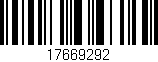 Código de barras (EAN, GTIN, SKU, ISBN): '17669292'