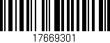 Código de barras (EAN, GTIN, SKU, ISBN): '17669301'