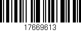 Código de barras (EAN, GTIN, SKU, ISBN): '17669613'