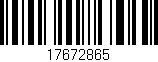 Código de barras (EAN, GTIN, SKU, ISBN): '17672865'