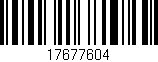 Código de barras (EAN, GTIN, SKU, ISBN): '17677604'