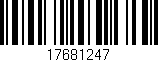 Código de barras (EAN, GTIN, SKU, ISBN): '17681247'