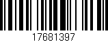 Código de barras (EAN, GTIN, SKU, ISBN): '17681397'