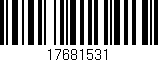 Código de barras (EAN, GTIN, SKU, ISBN): '17681531'