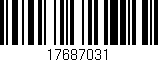 Código de barras (EAN, GTIN, SKU, ISBN): '17687031'
