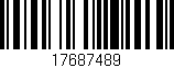 Código de barras (EAN, GTIN, SKU, ISBN): '17687489'