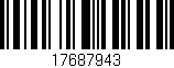 Código de barras (EAN, GTIN, SKU, ISBN): '17687943'