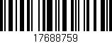 Código de barras (EAN, GTIN, SKU, ISBN): '17688759'