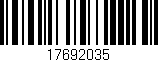 Código de barras (EAN, GTIN, SKU, ISBN): '17692035'