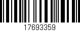 Código de barras (EAN, GTIN, SKU, ISBN): '17693359'