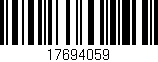 Código de barras (EAN, GTIN, SKU, ISBN): '17694059'