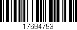 Código de barras (EAN, GTIN, SKU, ISBN): '17694793'