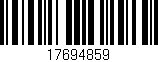 Código de barras (EAN, GTIN, SKU, ISBN): '17694859'