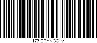 Código de barras (EAN, GTIN, SKU, ISBN): '177-BRANCO-M'