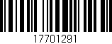 Código de barras (EAN, GTIN, SKU, ISBN): '17701291'