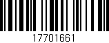 Código de barras (EAN, GTIN, SKU, ISBN): '17701661'