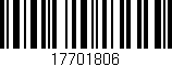 Código de barras (EAN, GTIN, SKU, ISBN): '17701806'
