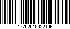 Código de barras (EAN, GTIN, SKU, ISBN): '17702018332196'