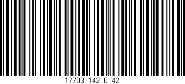 Código de barras (EAN, GTIN, SKU, ISBN): '17703_142_0_42'
