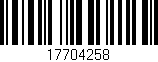 Código de barras (EAN, GTIN, SKU, ISBN): '17704258'