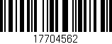 Código de barras (EAN, GTIN, SKU, ISBN): '17704562'