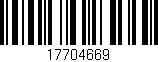 Código de barras (EAN, GTIN, SKU, ISBN): '17704669'