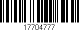 Código de barras (EAN, GTIN, SKU, ISBN): '17704777'